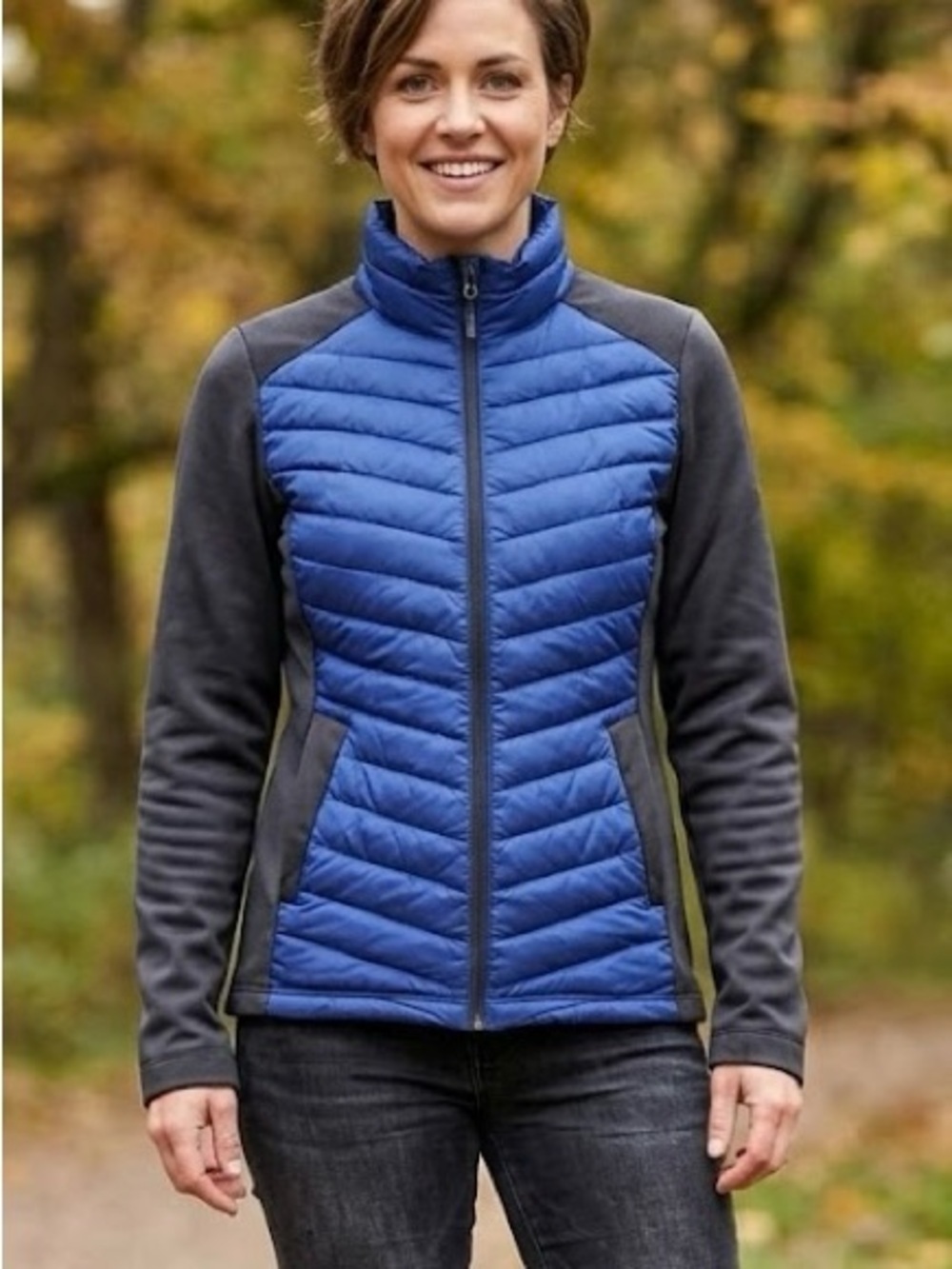 32 Degrees Heat Hybrid Quilted Puffer Jacket Zip Up Activewear Utilitycore S